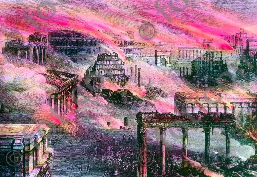 Der Große Brand Roms | The Great Fire of Rome - Foto simon-107-044.jpg | foticon.de - Bilddatenbank für Motive aus Geschichte und Kultur